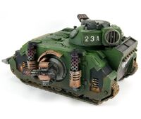 A Deimos Predator Infernus of the Salamanders Legion, rear-left view