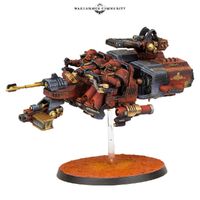 A Pre-Heresy Land Speeder Proteus of the Blood Angels Legion.