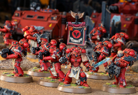 A Blood Angels Chapter Tactical Squad.
