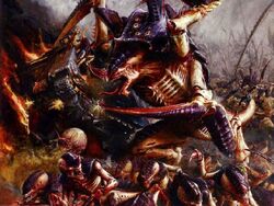 A Carnifex leading the  swarm in a destructive rampage