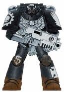 Mark VIII Errant Power Armour - Iron Hands Chapter