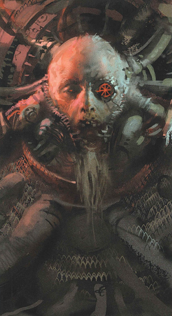 A Fallen Noble of the Chaos Knights, heavily  by exposure to the energies of the .