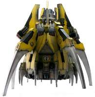 A Heresy-era Kharybdis Assault Claw of the Imperial Fists Legion.