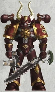 The Brazen Beasts Khorne Daemonkin Warband Colour Scheme as displayed by Barontor of the Bloodied Hilt, summoner of the Great Red Thunder