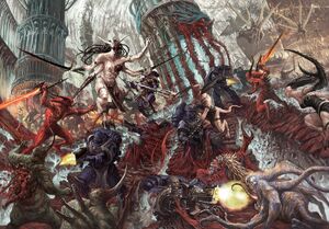 Демонические сущности оказывали активную поддержку войскам предателей на протяжении практически всей Ереси Хоруса