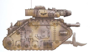 A Leman Russ Executioner of the Armageddon Steel Legion; this particular vehicle was used during the Third War for Armageddon.