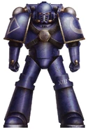 UM Tact Legionary.jpg (364 KB) Ultramarines Legion Tactical Marine wearing Mark IV Maximus Power Armour; this Astartes bears the XIII Legion's High Gothic numeral on his left poleyn and a Tactical Squad icon on his right shoulder pauldron.