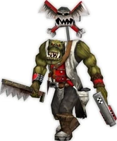 An Ork Painboy ready for combat