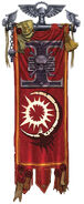 Deathwatch Banner of the Jericho Reach displaying the Jericho-Maw Warp Gate.
