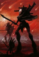 A pair of Asuryani Wraithknights