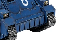 A close up view of the Stalker's improved frontal armour.