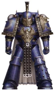UM Invictarus Centurion.jpg (492 KB) Ultramarines Legion Invictarus Suzerain, note the Artificer-wrought Mark IV Maximus Power Armour; this armour's adornments and markings indicate this Astartes' former service with the Invictarus Suzerains, while his helmet crest marks his rank as that of a centurion.
