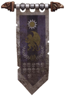Example Knight heraldry of the Questoris Knight-Paladin Sorrowful Dawn