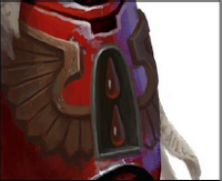 A typical armour decoration utilised by the Blood Angels