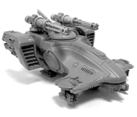 A Hammerhead Gunship armed with long-barrelled Burst Cannons.