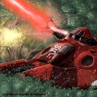 A Saim-Hann Fire Prism grav-tank firing.