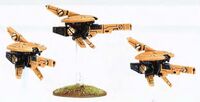 A trio of Sniper Drones armed with Longshot Pulse Rifles