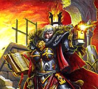 A Canoness of the Adepta Sororitas.