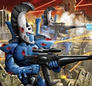 Dire Avengers in battle.