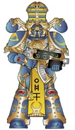A variant Thousand Sons Legion Colour Scheme as displayed by a Rubric Marine
