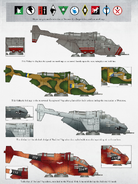 A selection of Aeronautica Imperialis Valjyries drawn from different squadrons and examples of various squadron markings.