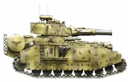 Baneblade super heavy tank of the Tallarn 409th Heavy Tank Regiment, 1st Company, attached to the 12th Tallarn Armoured Regiment for the duration of the Taros Campaign.