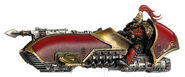 A Legio Custodes Gyrfalcon Pattern Jetbike.