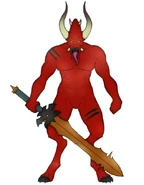 A Skullsworn Bloodletter; Bloodletters of the Cohort of Blood allied with the Skullsworn have been seen bearing brass Hellblades with black hilts