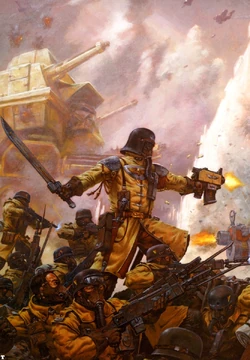 The Armageddon Steel Legion in action against the  during the .