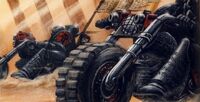 Word Bearers Bike Squad doing reconnaissance on a newly discovered world during the Great Crusade