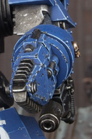 A Mark V Ironclad Dreadnought's Chainfist with underslung Meltagun