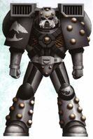 Carcharodons Assault Marine in elements of Mark V and Mark VII Power Armour