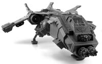 The Fire Raptor Gunship, forward view