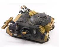 A Relic Deimos Predator Annihilator of the Red Scorpions Chapter, rear left-side view