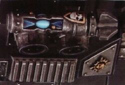 A Stasis Bomb attached to the bomb rack of a .