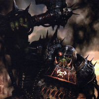 Ork Nob wielding a Big Choppa