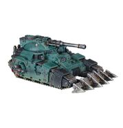 A Sons of Horus Kratos Heavy Assault Tank outfitted with a Dozer Blade.