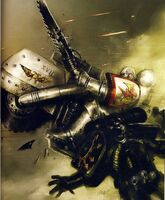 A White Scars Biker smashing through the enemy during the Horus Heresy