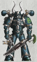 The Alpha Legion colour scheme displayed on an unknown Legionary.