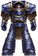 UM Legion Termi.jpg (530 KB) Ultramarines Legion Terminator in Cataphractii Pattern Terminator Armour; note the Raptor Imperialis honour on the right knee, designating a Unification Wars veteran.