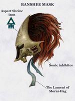 A profile view of a Howling Banshee Mask