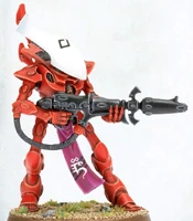 A Saim-Hann Wraithguard armed with a Wraithcannon.