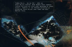 A tactical view of the  Great Company led by  reinforcing the Imperial line after it was breached by the .