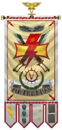 The White Scars Chapter Banner used as a vexillum, which celebrates the White Scars' ancient lineage as the V Legion.