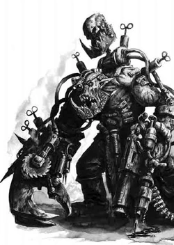 Mad Dok Grotsnik, an infamous   and the originator of the Squig Brain Transplant, a very popular Ork elective surgery.