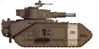 A Macharius Heavy Tank of the 14th Death Korps of Krieg Tank Regiment