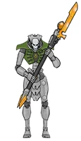 A Lychguard of the Mephrit Dynasty armed with a Warscythe.