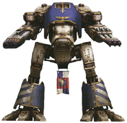 Legio Praesagius Warhound-class Titan Dirae, part of Mandatum Battleline Maniple