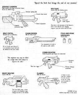 DA Wargear chart