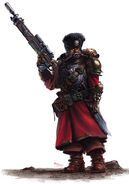 An Imperial Guardsman of the 1054th Vostroyan Firstborn